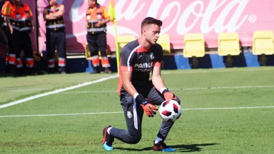 Femenías, en un entrenamiento del filial.