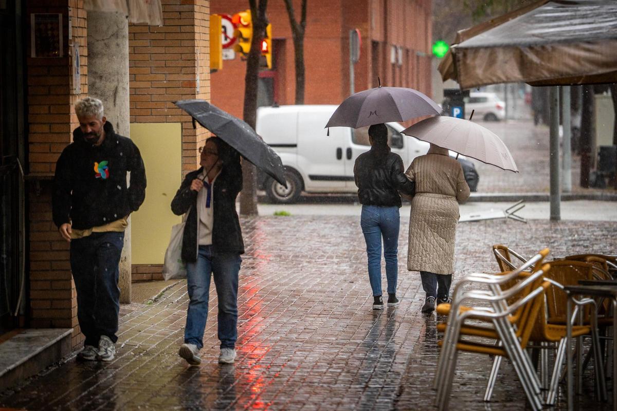 Día de lluvia en Barcelona