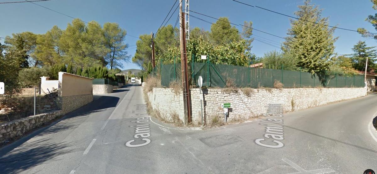 Imagen en Google Maps en el Camí de la Garrofera.
