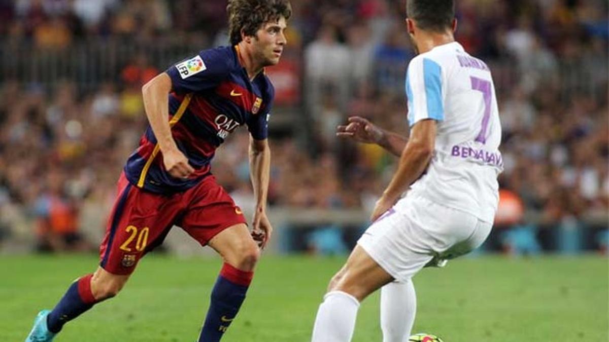 Sergi Roberto se mantiene en el equipo, este sábado en la zona ancha