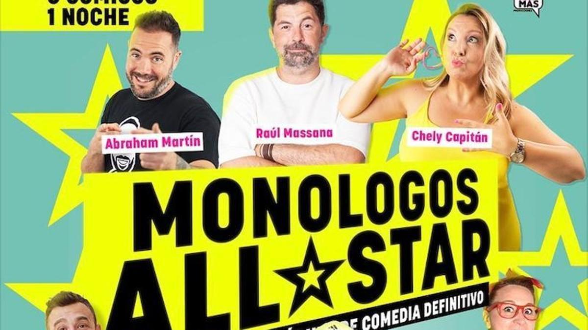 Cartel de los 'Monólogos All Star'.