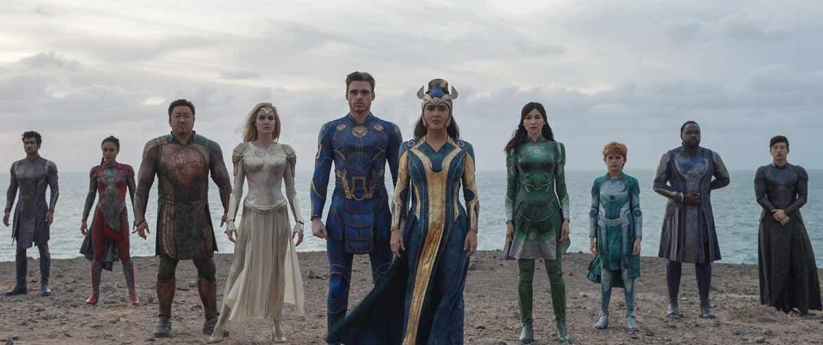 Todos los 'Eternals', con rostros tan conocidos como Salma Hayek, Gemma Chan, Angelina Jolie, Richard Madden y Kit Harington.