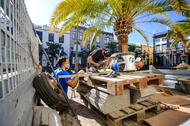 Labrantes de Arucas en la plaza de Santa Ana