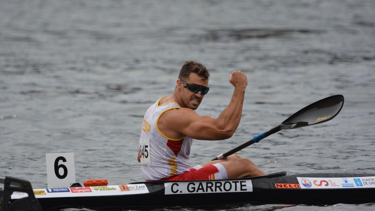 Carlos Garrote, tras ganar su semifinal en el Mundial.