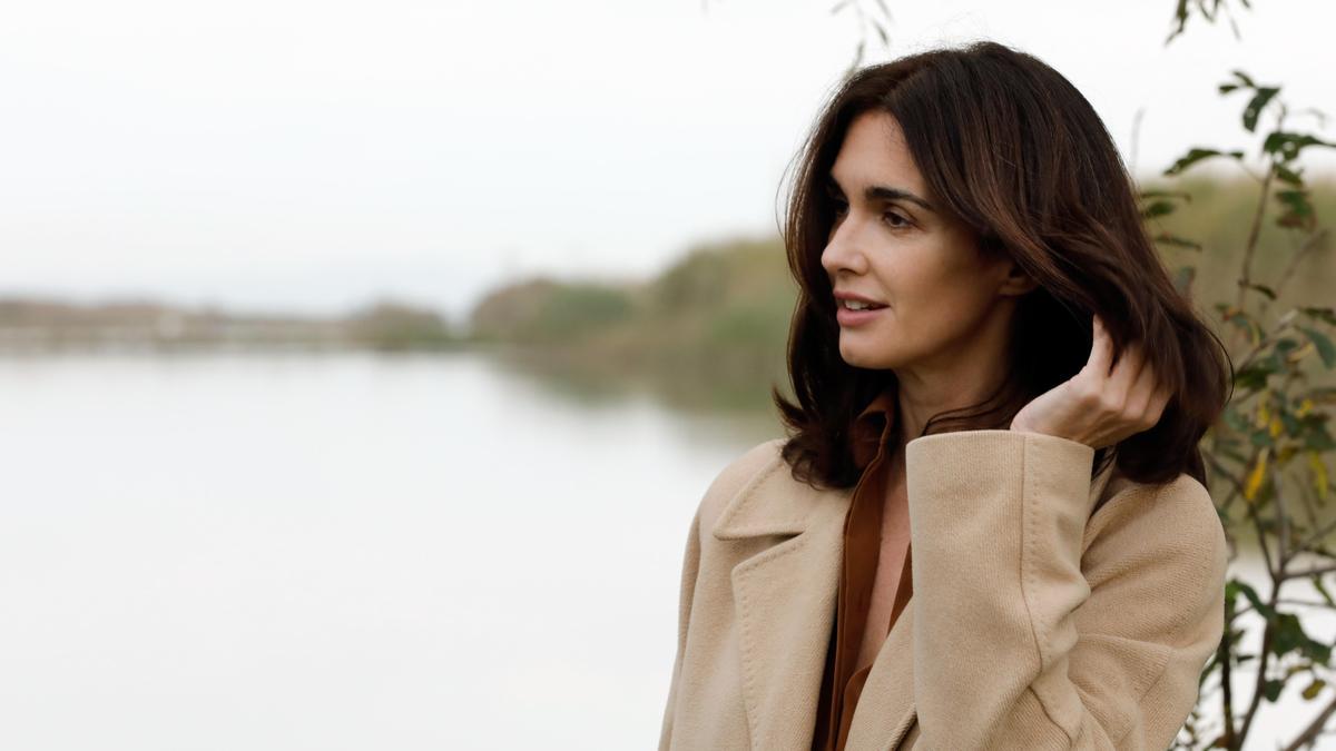 Paz Vega durante el rodaje de su nueva película, &#039;El lodo&#039;, en València.