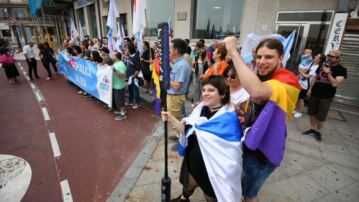 Concentración en Sanxenxo contra la monarquía