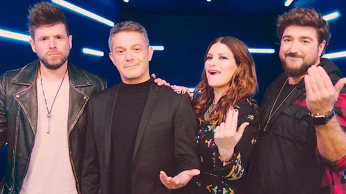 Pablo López, Alejandro Sanz, Laura Pausini y Antonio Orozco.