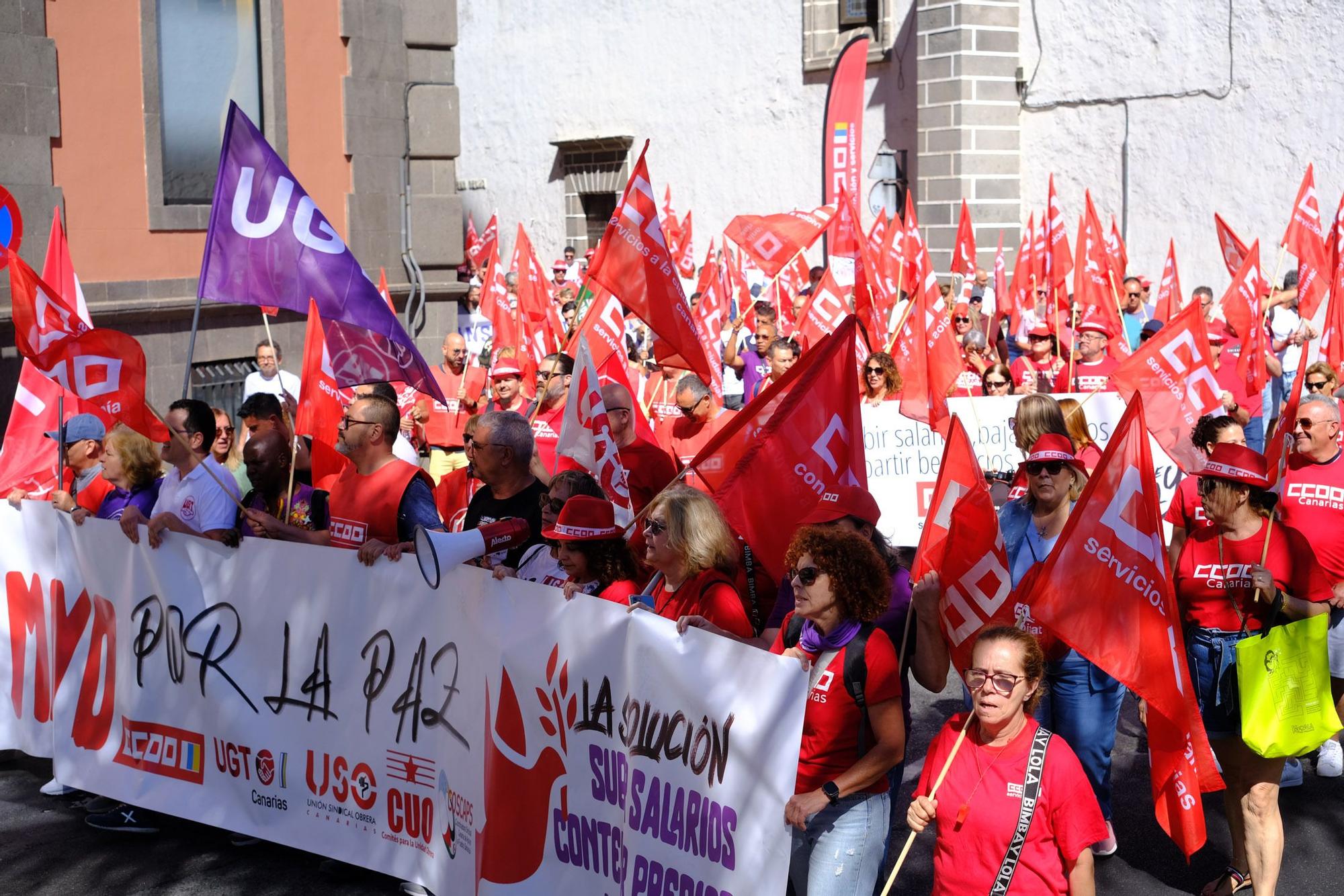 Manifestación por el Primero de Mayo en Las Palmas de Gran Canaria