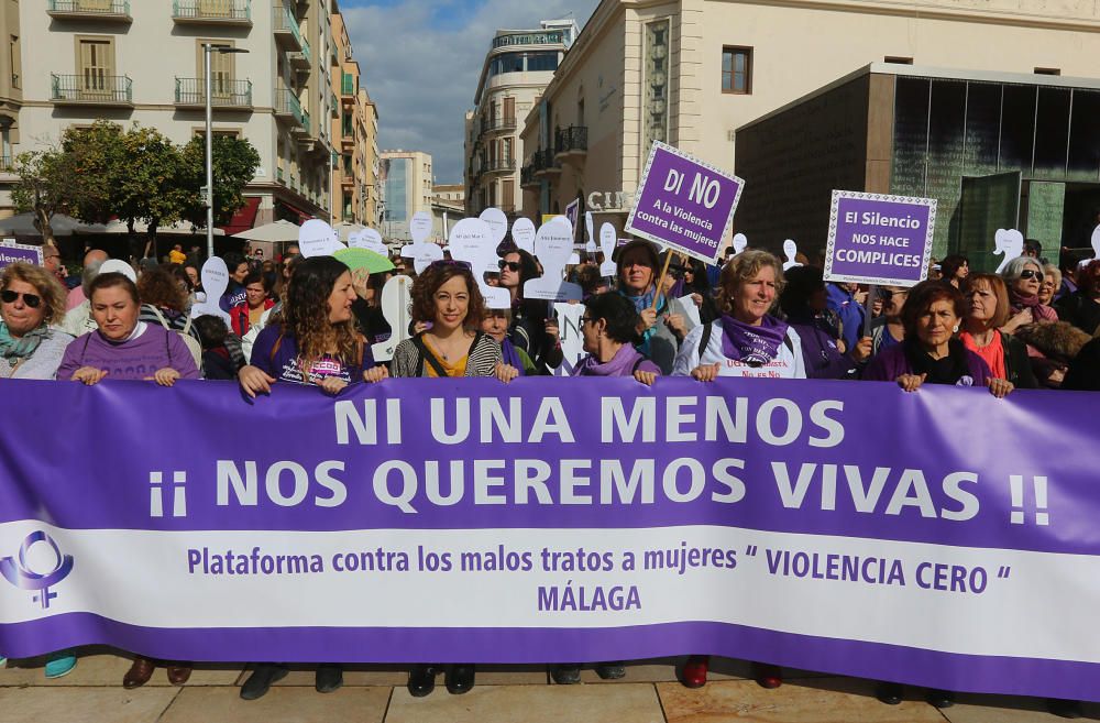 Manifestación contra la violencia de género en Málaga