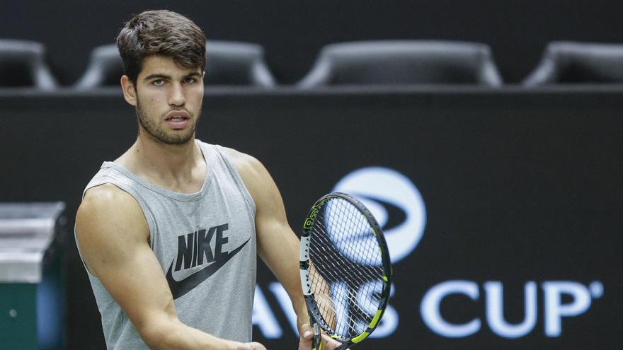 Entrenamientos para la Copa Davis en Valencia