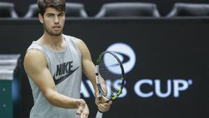 Entrenamientos para la Copa Davis en Valencia