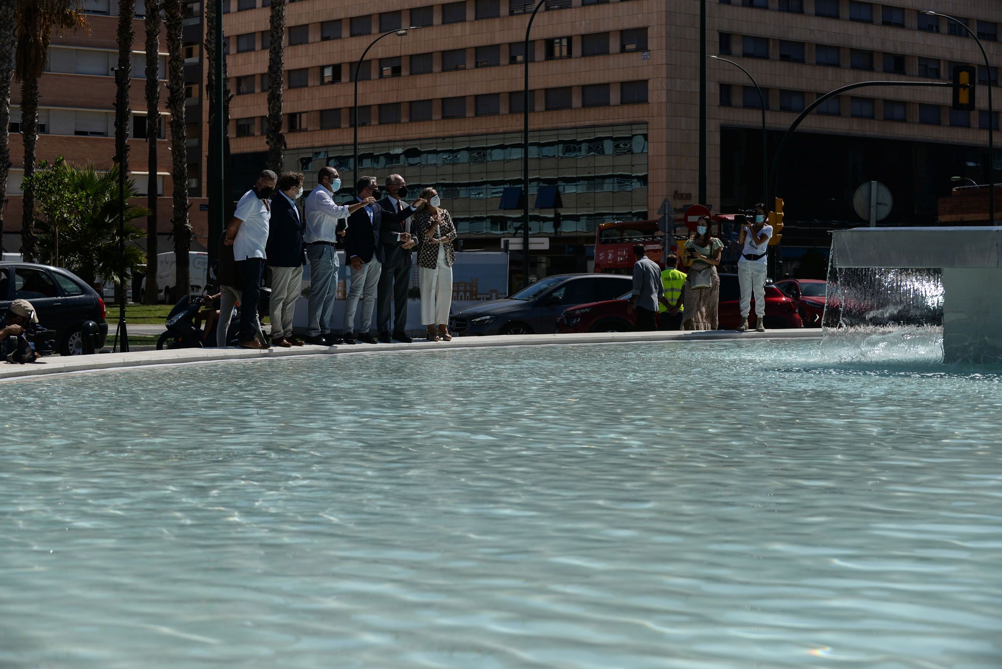 Inauguración de la nueva fuente de la plaza de la Solidaridad