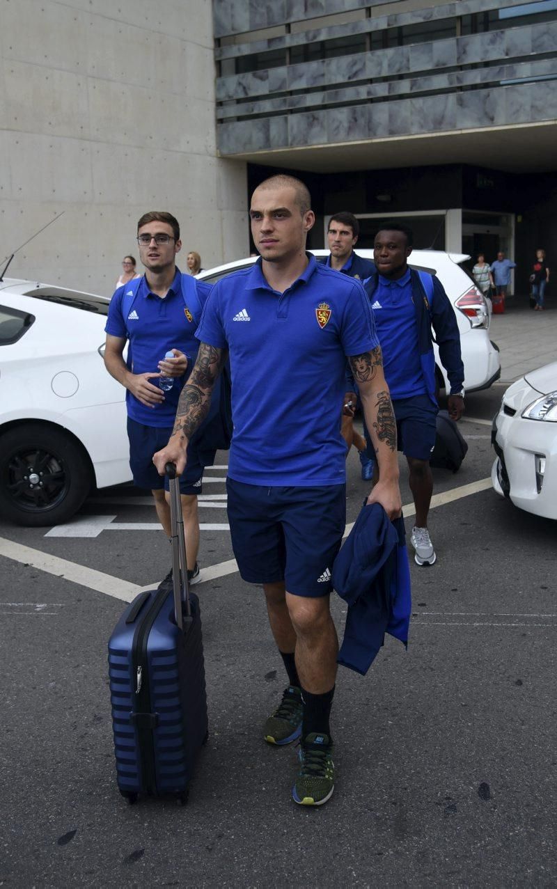 Llegada del Real Zaragoza desde Almería