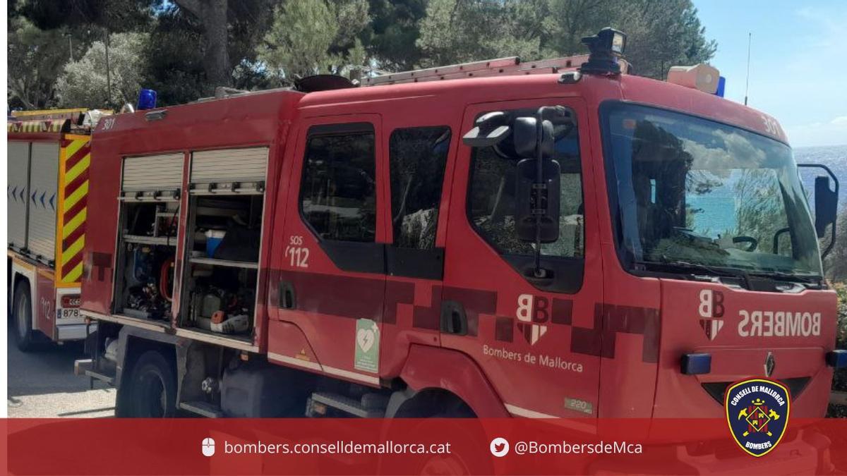 Un camión de los Bombers de Mallorca.