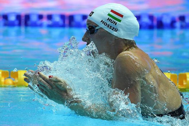 Katinka Hosszu compite an la final de 200 metros estilos del Mundial de Natación de Gwangju (Corea del Sur).