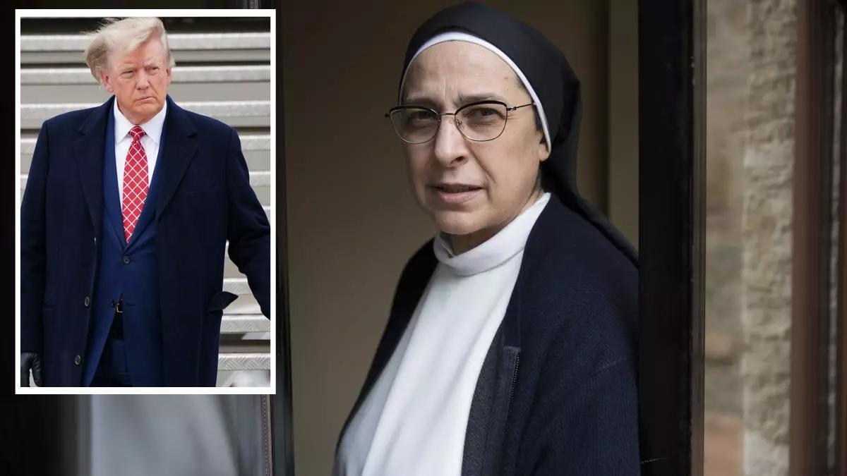 Sor Lucía i Donald Trump en dues imatges d'arxiu