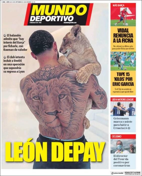 Portada MUNDO DEPORTIVO 9 septiembre 2020