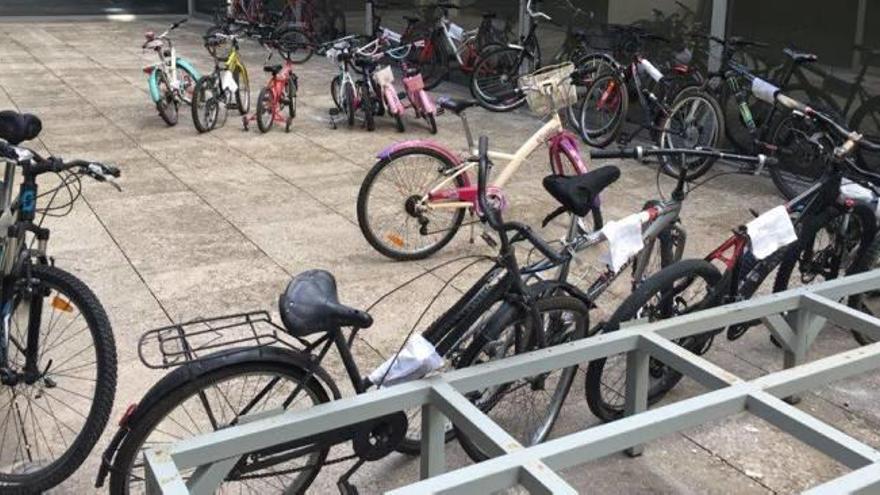 Exposición en la Comisaría de bicicletas robadas