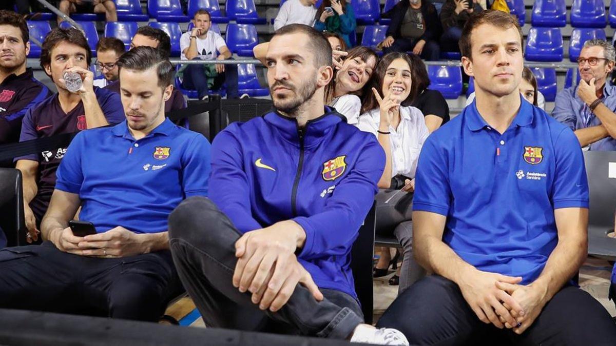 Thomas Heurtel y Kevin Pangos, junto a Pau Ribas