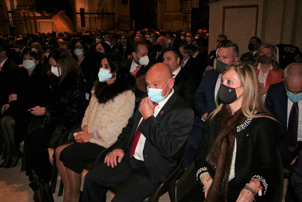 Pregón de la Semana Santa de Lorca del general de la Guardia Civil Miguel Martínez en la antigua colegial de San Patricio.