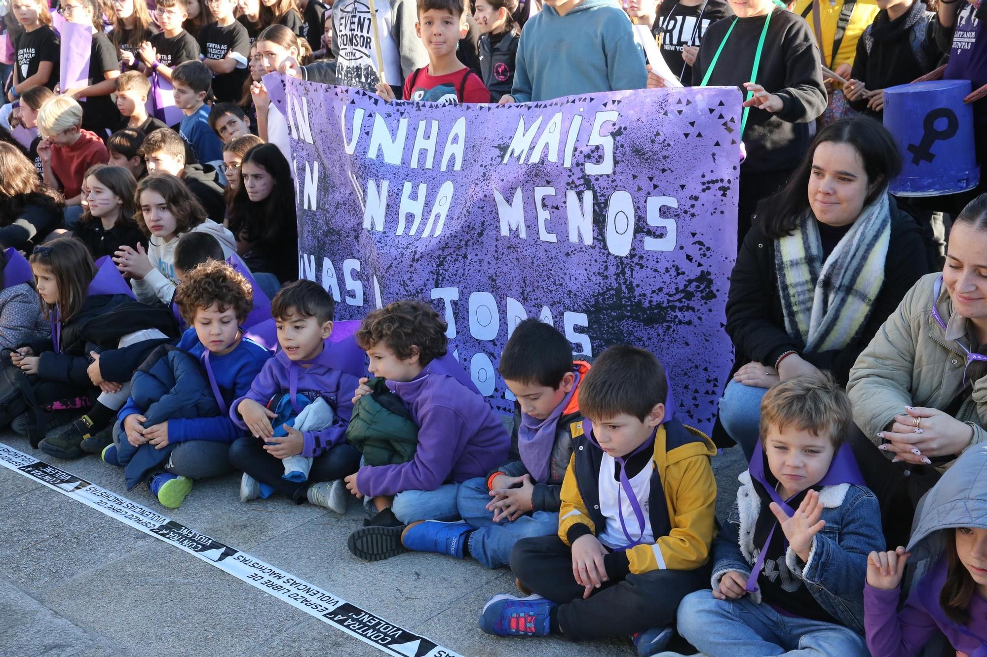 Los colegios, protagonistas en la previa del 25-N en O Morrazo