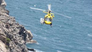 Helicóptero previo al accidente