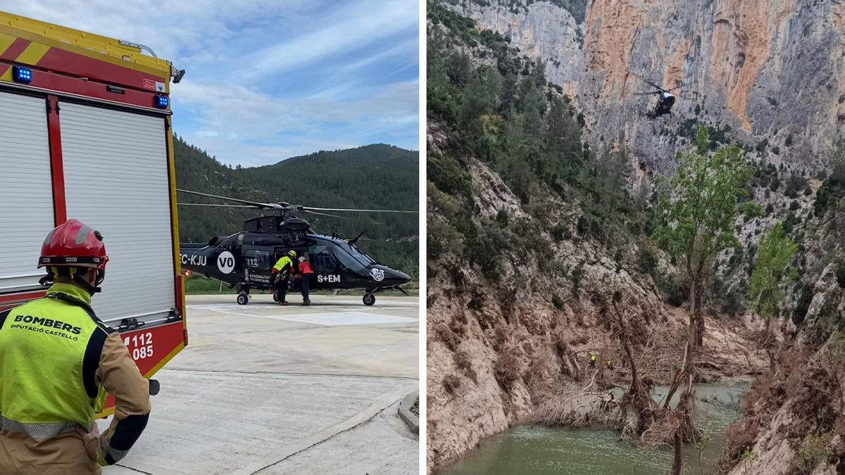 Vídeo: Evacuación en helicóptero de tres excursionistas perdidos en Montanejos