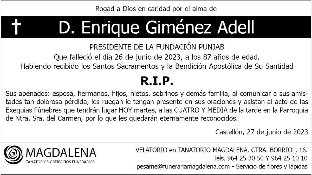 D. Enrique Giménez Adell