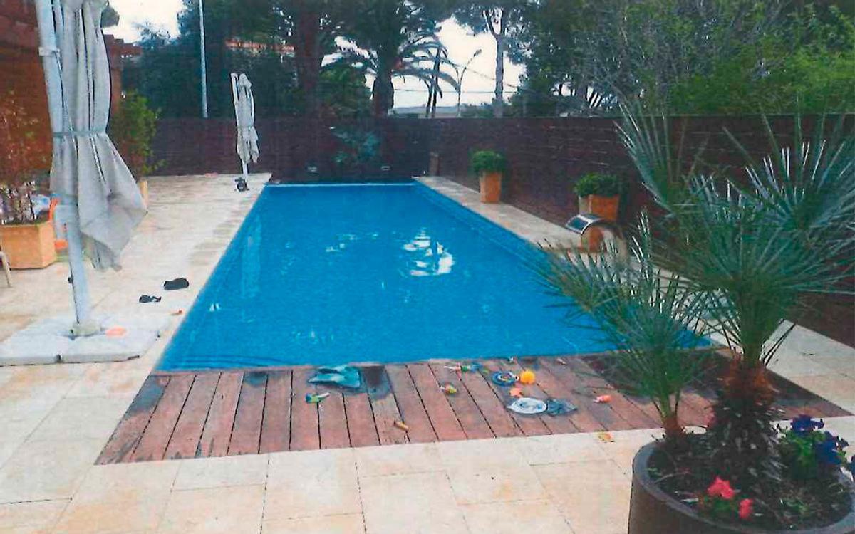 La piscina donde falleció la pequeña Sofia Draper, en Platja d'Aro