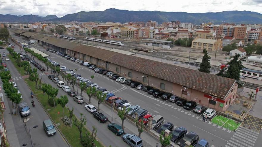 Vista aérea de la estación ferroviaria de El Carmen en Murcia