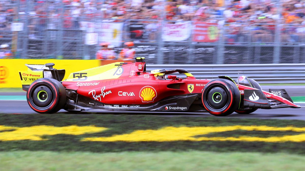 Sainz, en acción en los segundos libres de Monza
