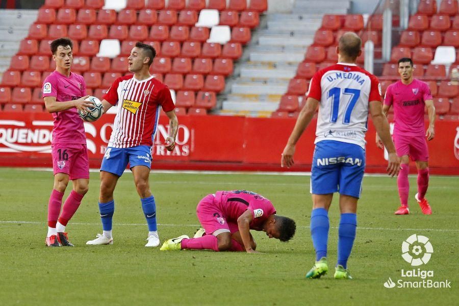 Partido del Sporting y el Málaga CF de la Liga SmartBank.