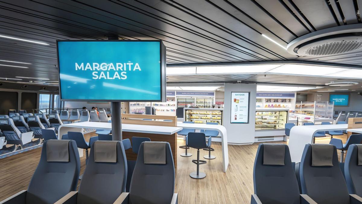 Interior del 'Margarita Salas' de Balearia.