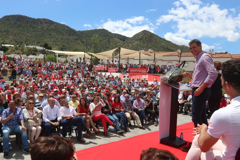 Pedro Sánchez, con los militantes en Cártama