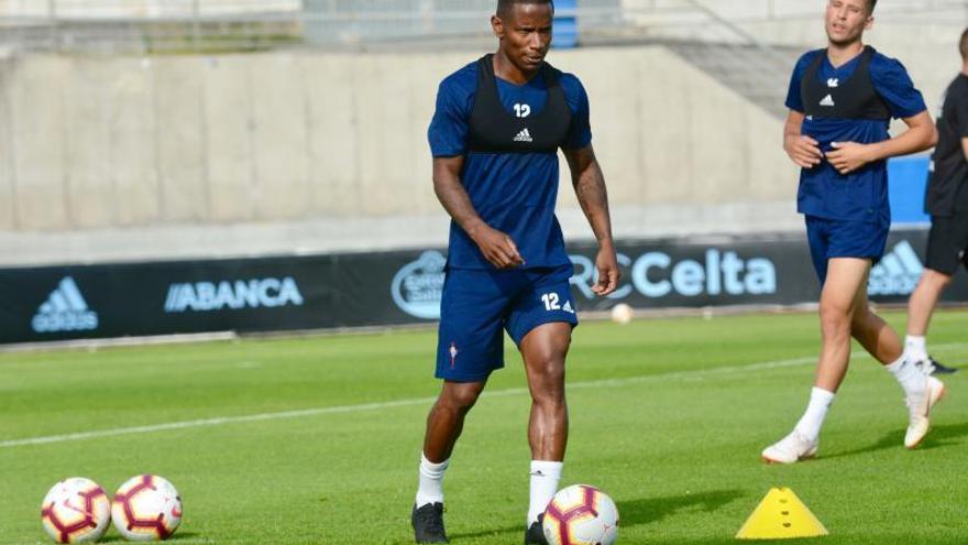 Beauvue, durante un entrenamiento en Portonovo.