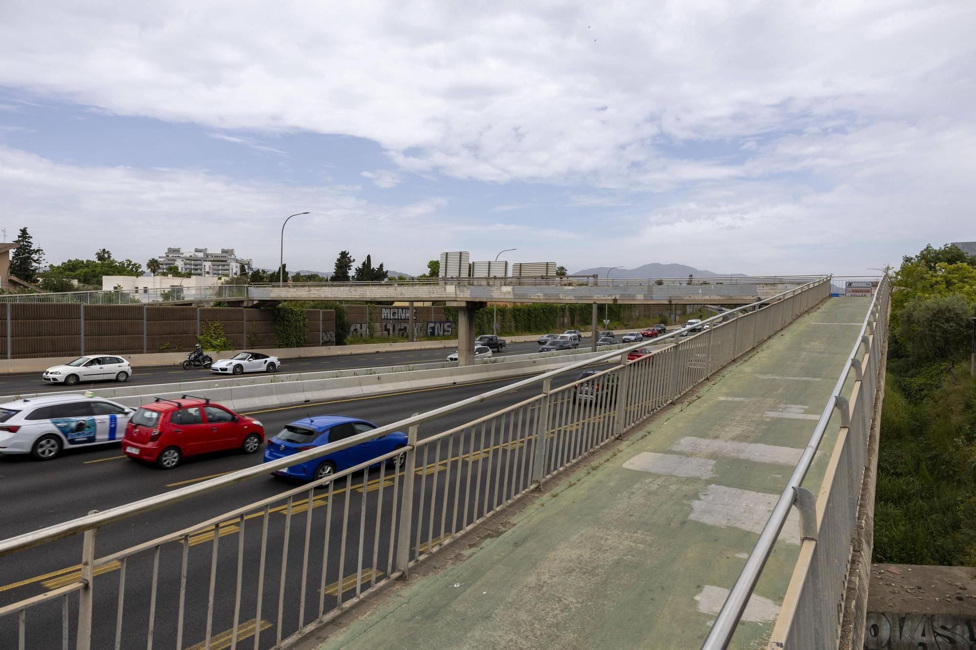 FOTOS | Estos son todos los puentes peatonales de Palma sobre la Vía de Cintura por seguridad