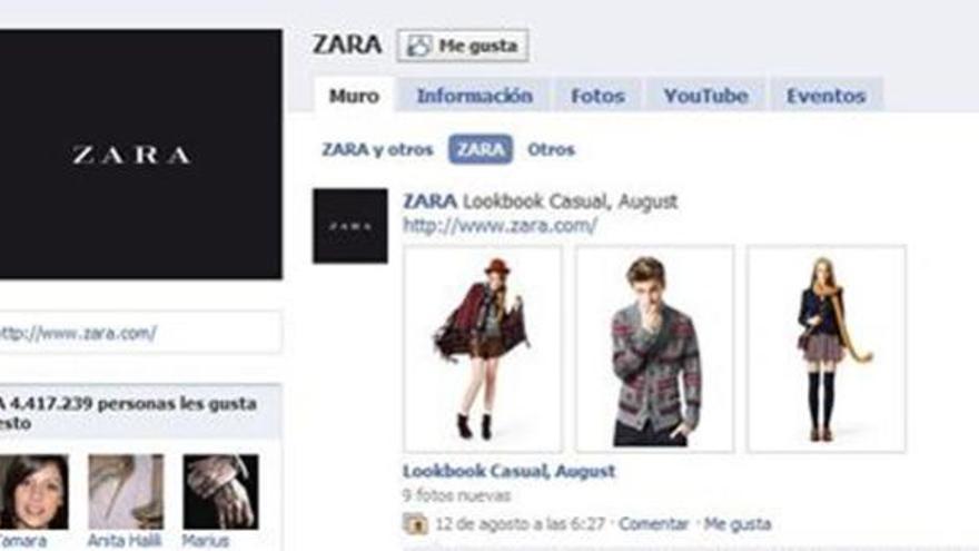 Zara arrasa en Facebook