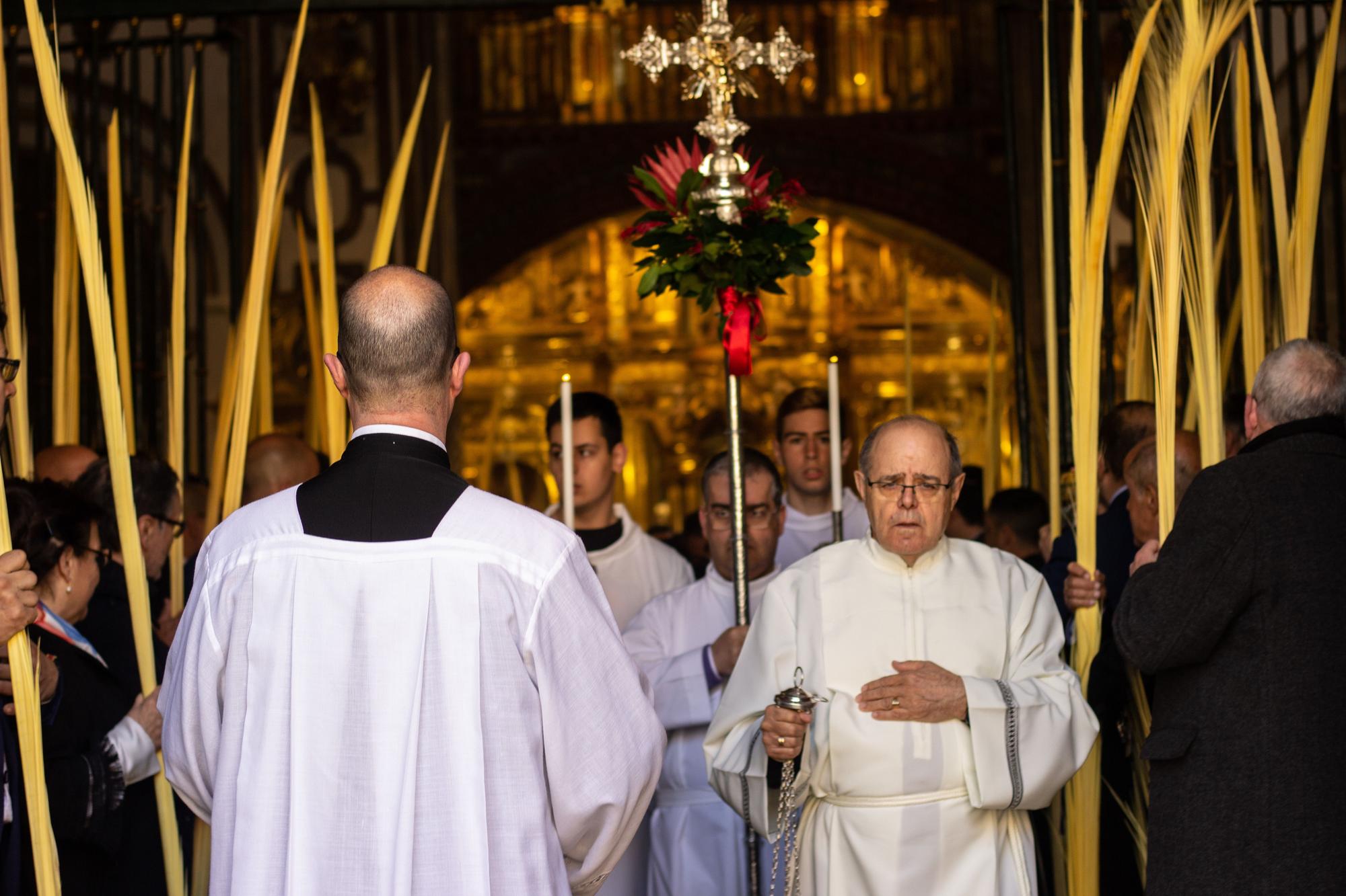 ZAMORA.BENDICION DE LAS PALMAS Y PROCESION HASTA LA CATEDRAL