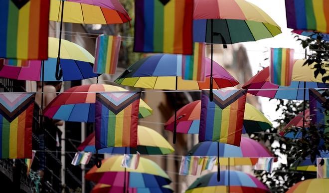 Reivindicación del Orgullo LGTBI en el barrio de Chueca de Madrid