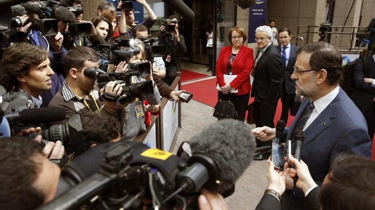 El presidente del Gobierno, Mariano Rajoy, en la cumbre europea y africana, en Bruselas.