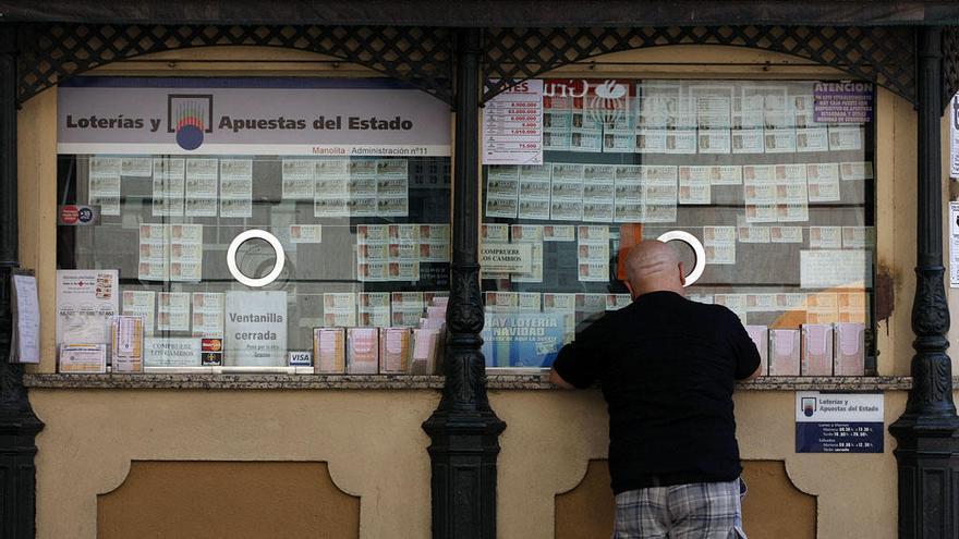 Una administración de lotería de Málaga capital.