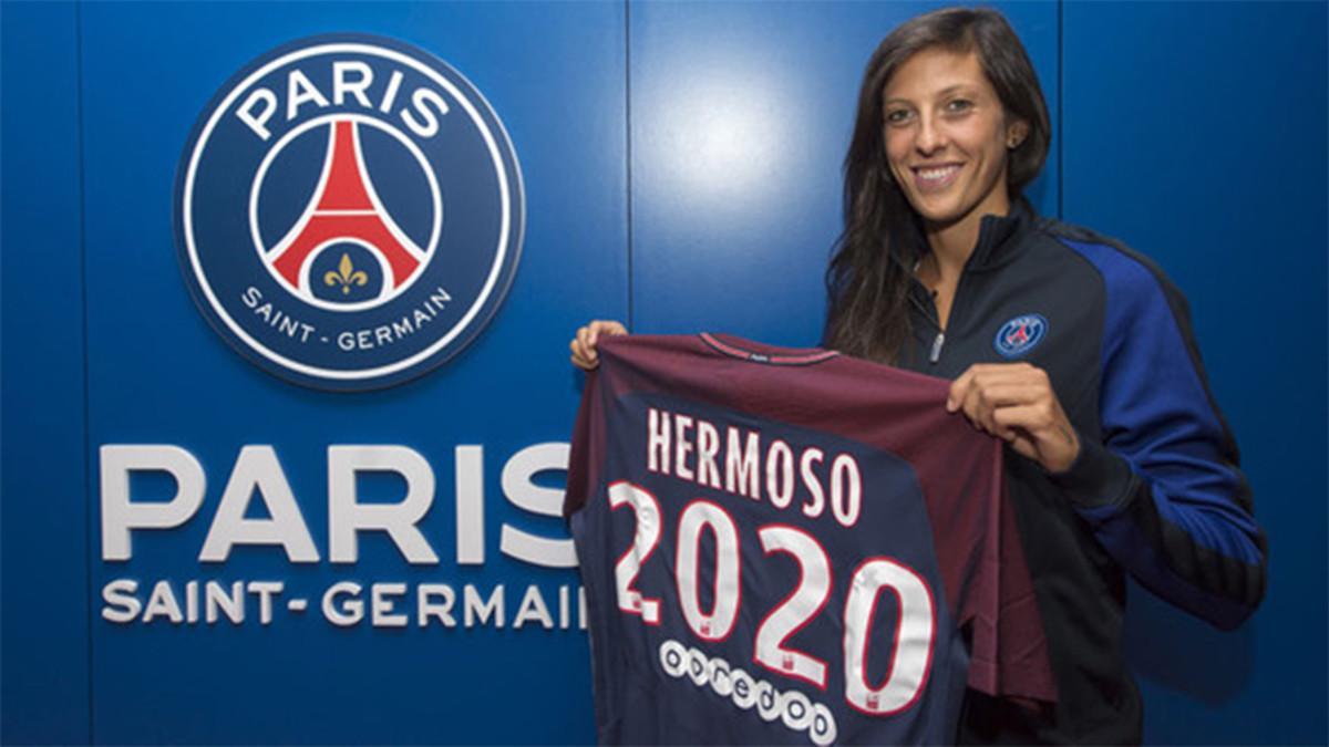 Jenni Hermoso, con la camiseta del PSG