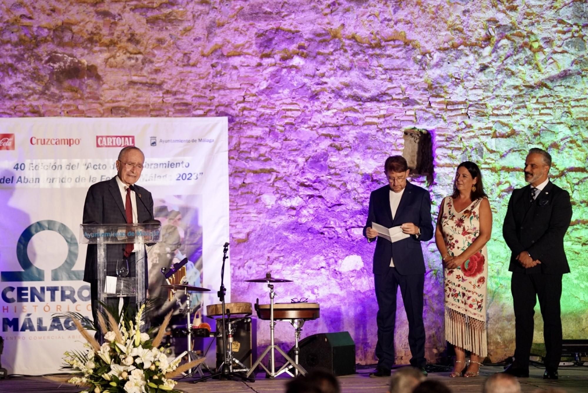 Acto de nombramiento del abanderado de la Feria de Málaga 2023 en el Castillo de Gibralfaro