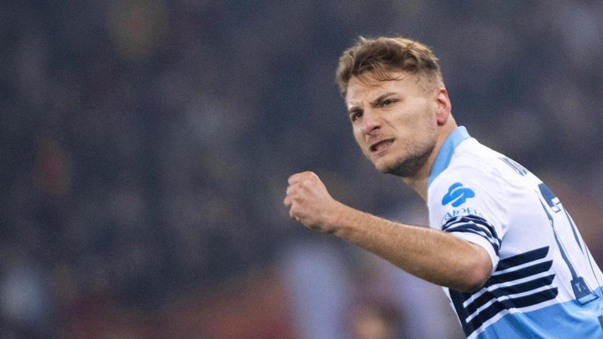 Immobile anotó el 2-0 contra la Roma desde el punto de penalti