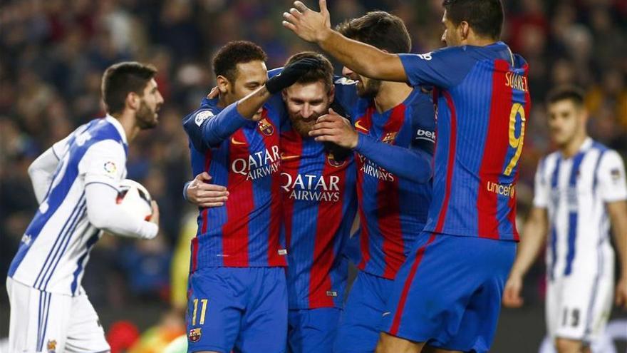 El Barça, a semifinales tras golear a la Real Sociedad (5-2)