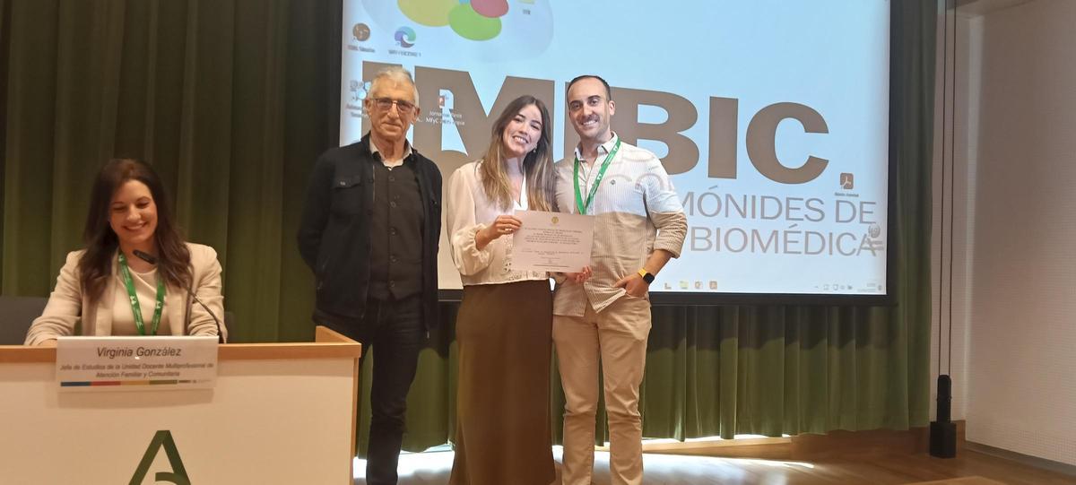 Ana Relaño y Rafael Damián, segunda y primero por la derecha, junto a Luis Palenzuela.