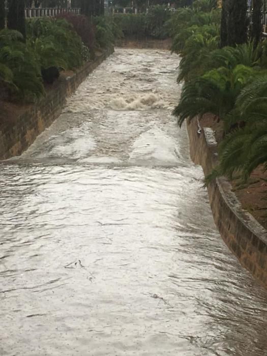 Las fuertes lluvias provocan problemas de circulación en Mallorca