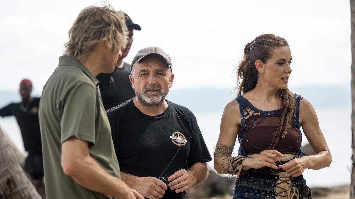 Julián Iantzi con Joxan Goñi y Raquel Sánchez Silva