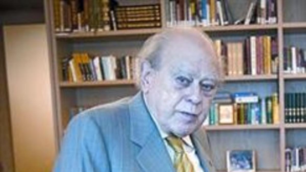 Jordi Pujol, en su despacho del paseo de Gràcia de Barcelona, en junio.