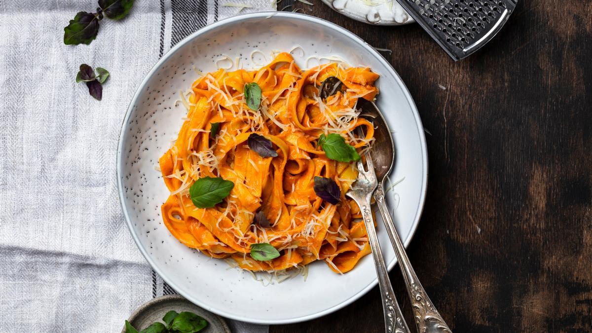 Pasta con calabaza.